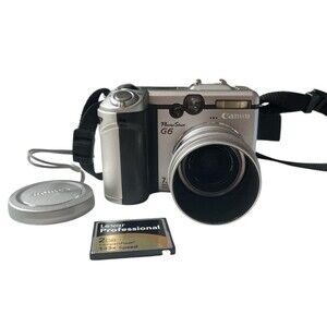 Canon PowerShot G6 7.1MP Digital Camera Silver Memory Card PARTS/REPAIR ONLY
